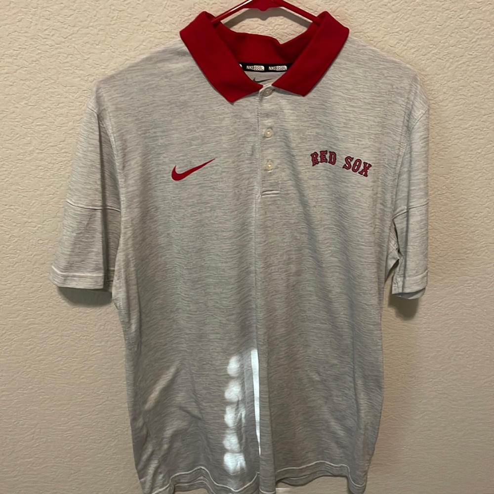 Nike Boston Red Sox Heathered Gray Polo - Size Large